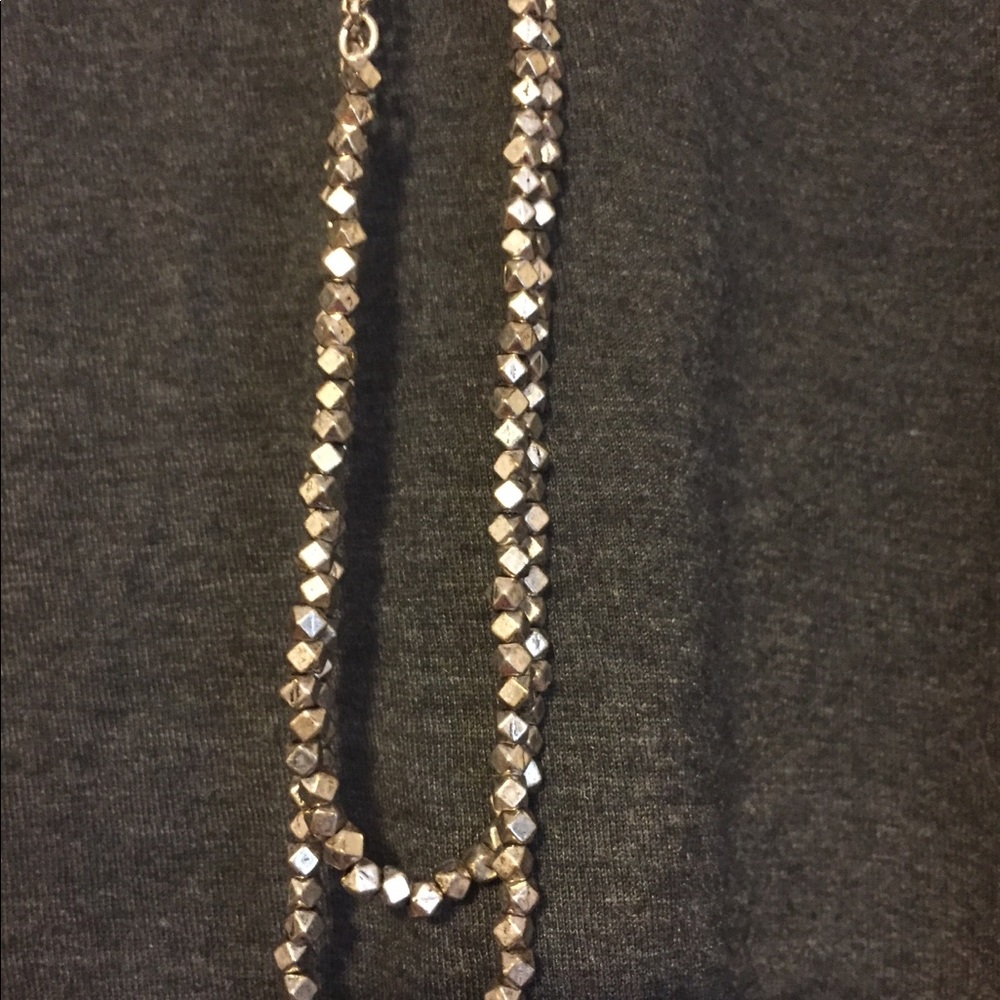 Costume silver nugget necklace